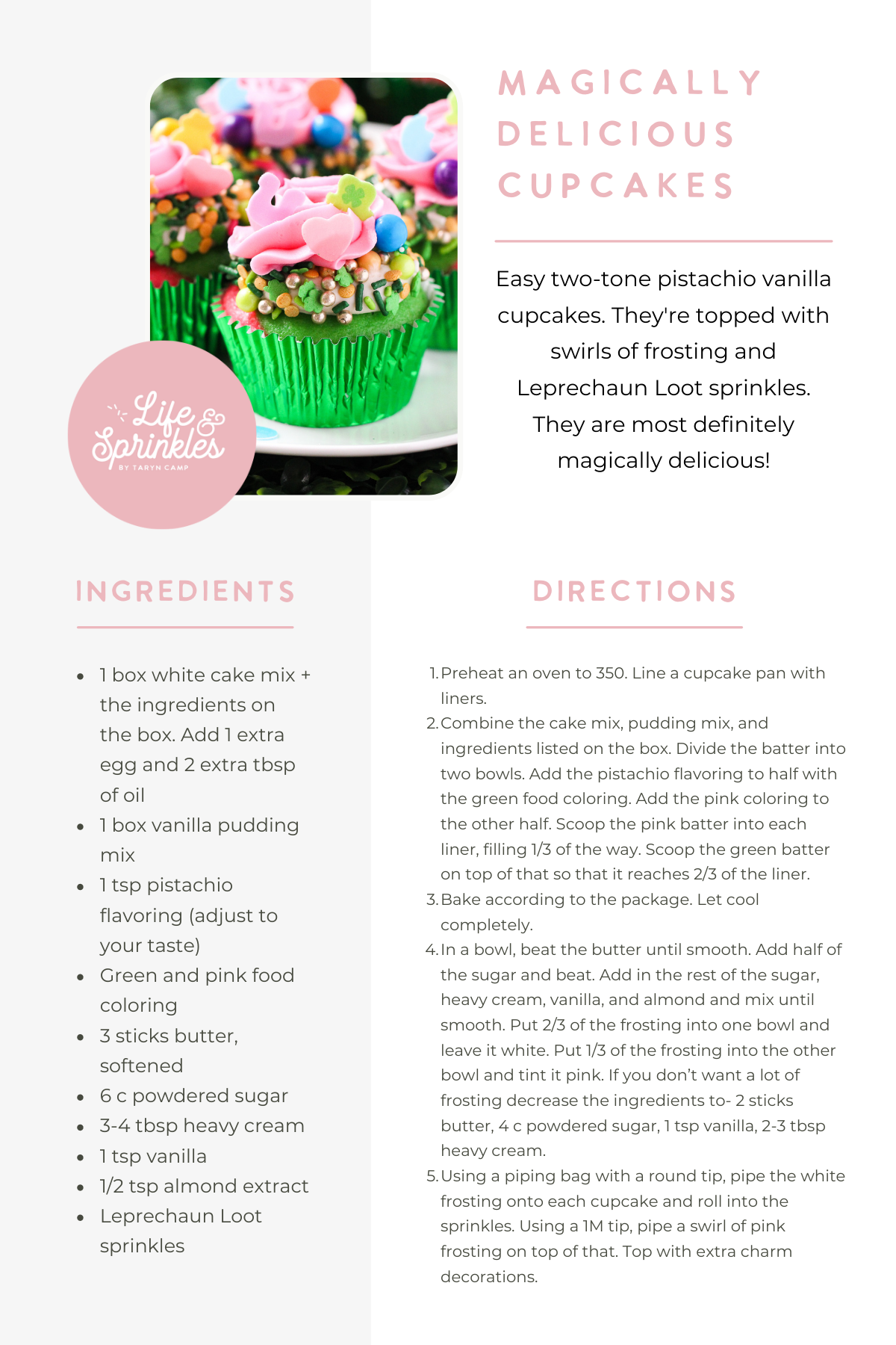 Magically Delicious Cupcakes Life And Sprinkles By Taryn Camp 1310