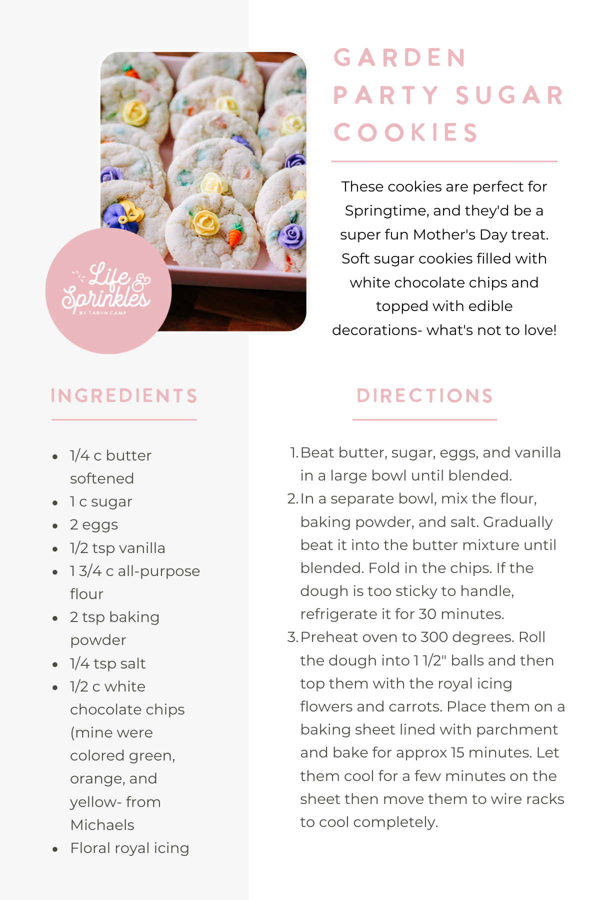 Garden Party Cookies Life & Sprinkles by Taryn Camp