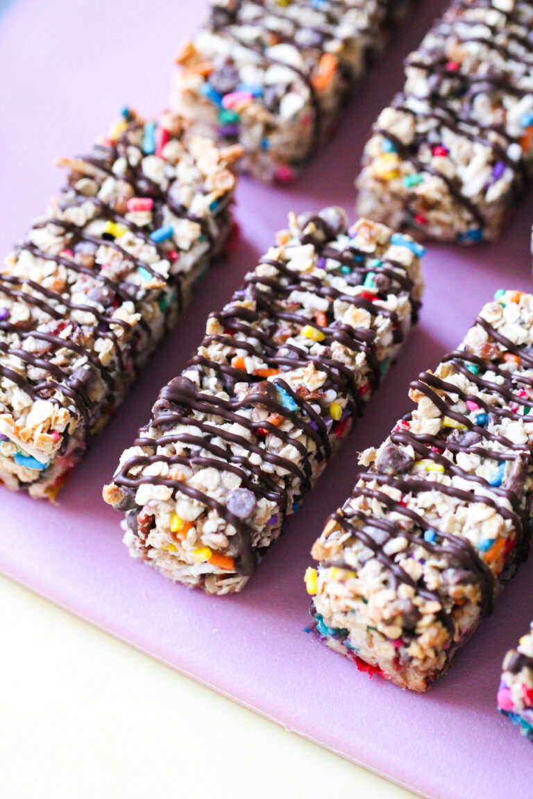 Banana Split Granola Bars Life & Sprinkles by Taryn Camp