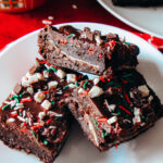 Peppermint Bark Brownies for the Holidays