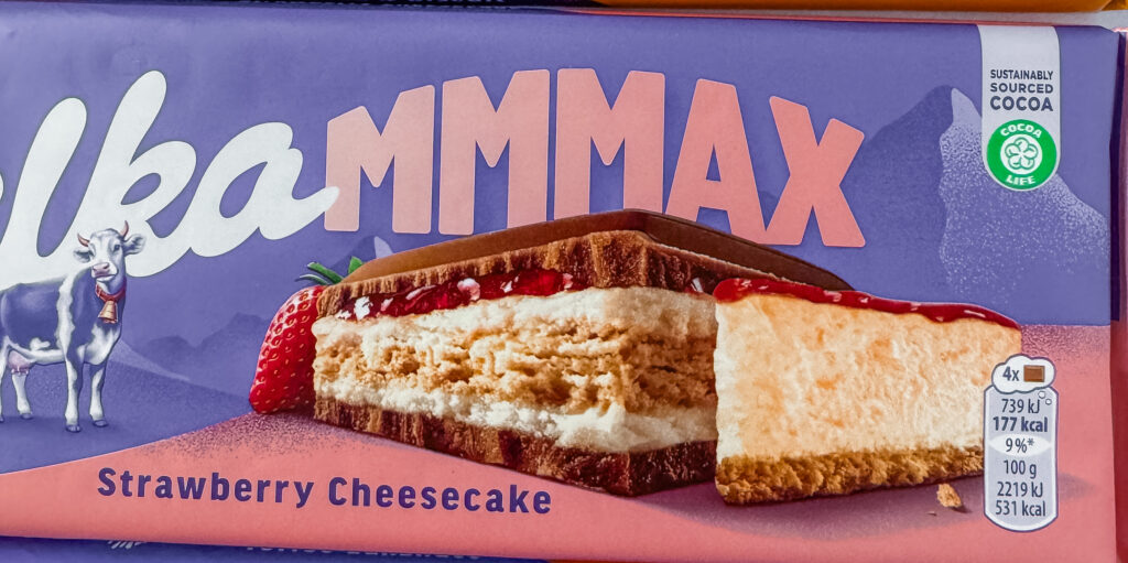 Milka Mmmaz Candy Strawberry Cheesecake Candy Bar