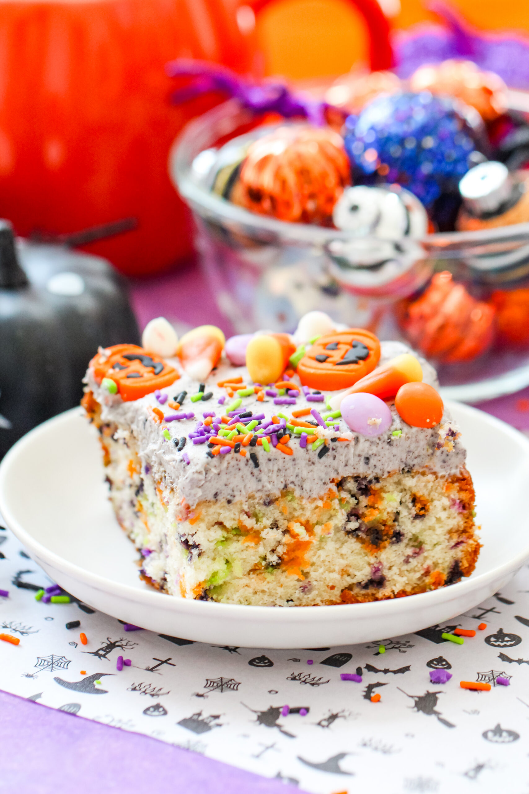 Cookies and Scream Halloween Sheet Cake - Life & Sprinkles by